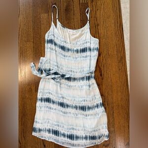 Blue and White Tie-Dye Dress